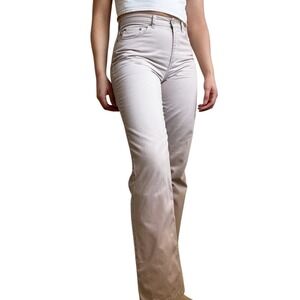 Ralph Lauren Vtg Y2K 90s Minimalist Cream High Rise Straight Leg Chino Jeans